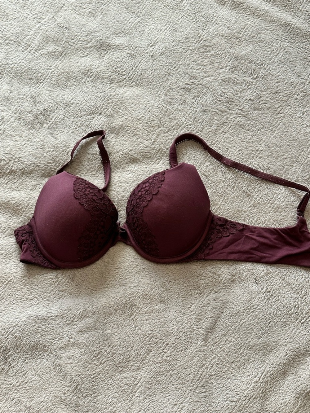 Victoria's Secret Plum Lace-Trim Push-Up Bra